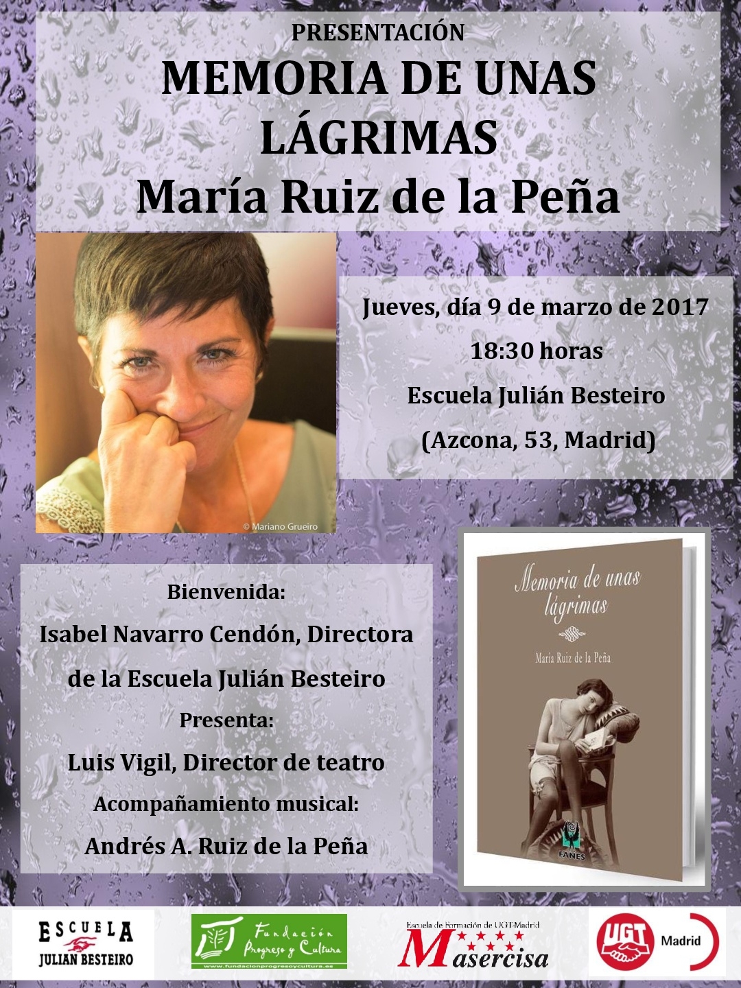 Cartel María Ruiz de la Peña Jueves 9 de marzo noticia.JPG